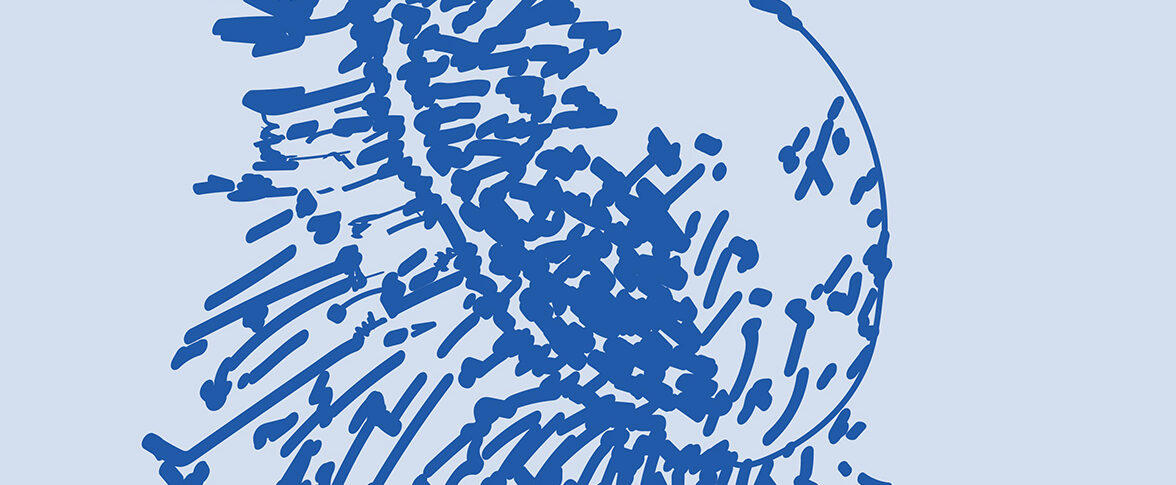 Méduse bleu foncé sur fond bleu clair. Méduse bleu foncé sur fond bleu clair.