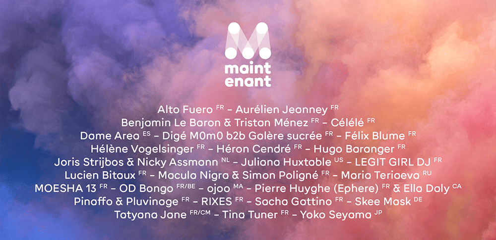 Visuel de l'affiche du Festival Maintenant Édition 2023.