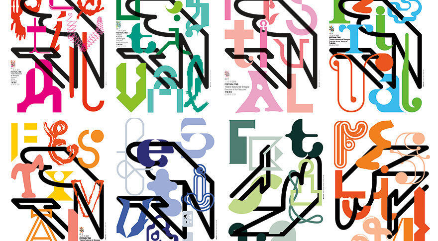 Toutes les affiches du festival TNB depuis 2017.